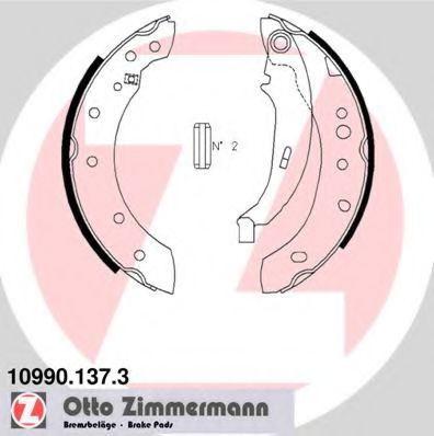Тормозные колодки барабанные Otto Zimmermann 10990.137.3