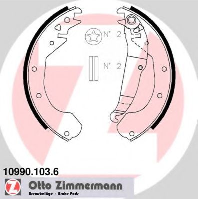 Тормозные колодки барабанные Otto Zimmermann 10990.103.6