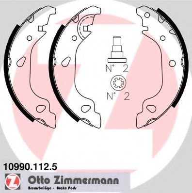 Тормозные колодки барабанные Otto Zimmermann 10990.112.5