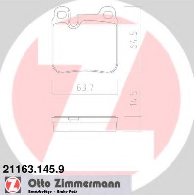 Тормозные колодки Otto Zimmermann 21163.145.9