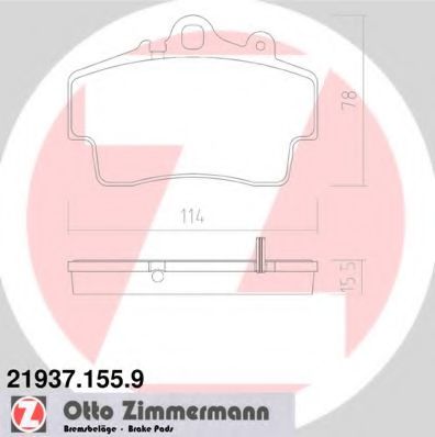 Тормозные колодки Otto Zimmermann 21937.155.9