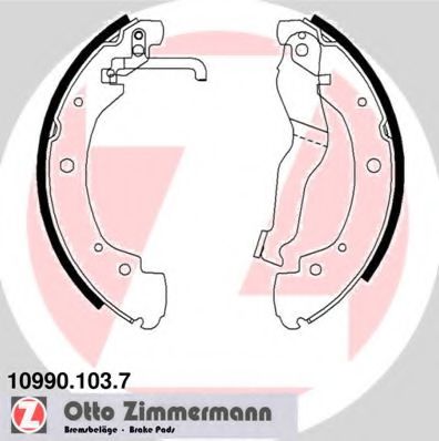 Тормозные колодки барабанные Otto Zimmermann 10990.103.7