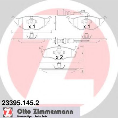 Тормозные колодки Otto Zimmermann 23395.145.2