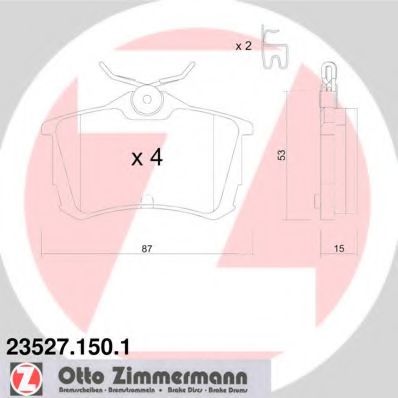 Тормозные колодки Otto Zimmermann 23527.150.1