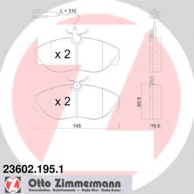 Тормозные колодки Otto Zimmermann 23602.195.1