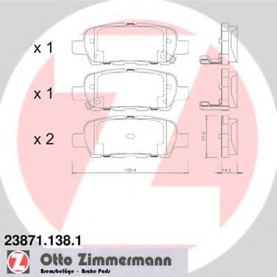 Тормозные колодки Otto Zimmermann 23871.138.1