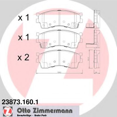 Тормозные колодки Otto Zimmermann 23873.160.1