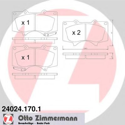 Тормозные колодки Otto Zimmermann 24024.170.1