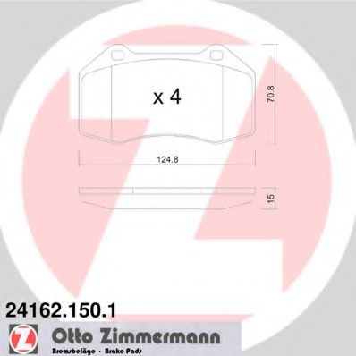 Тормозные колодки Otto Zimmermann 24162.150.1