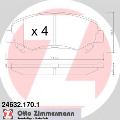 Тормозные колодки Otto Zimmermann 24632.170.1