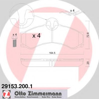 Тормозные колодки Otto Zimmermann 29153.200.1