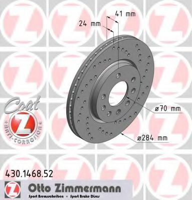 Тормозной диск Otto Zimmermann 430.1468.52