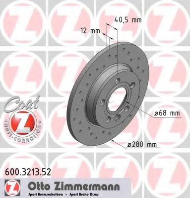 Тормозной диск Otto Zimmermann 600.3213.52