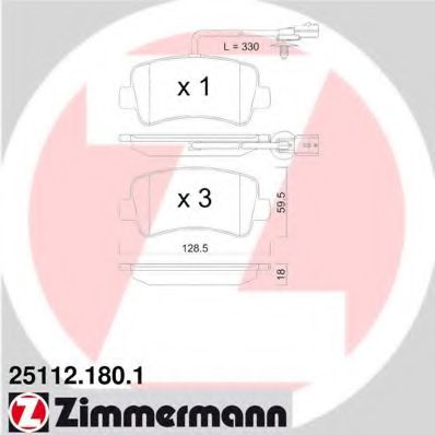 Тормозные колодки Otto Zimmermann 25112.180.1