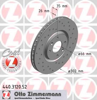 Тормозной диск Otto Zimmermann 440.3120.52