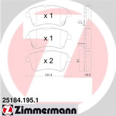 Тормозные колодки Otto Zimmermann 25184.195.1