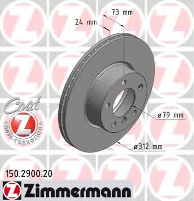 Тормозной диск Otto Zimmermann 150.2900.20