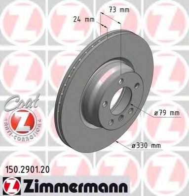 Тормозной диск Otto Zimmermann 150.2901.20