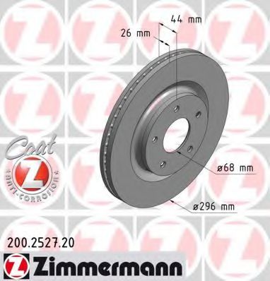 Тормозной диск Otto Zimmermann 200.2527.20
