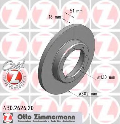 Тормозной диск Otto Zimmermann 430.2626.20