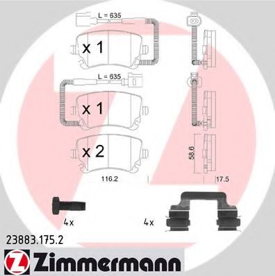 Тормозные колодки Otto Zimmermann 23883.175.2