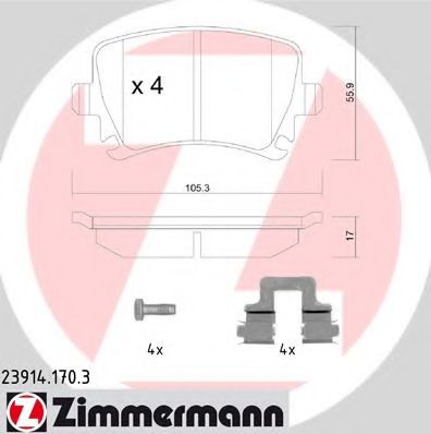 Тормозные колодки Otto Zimmermann 23914.170.3