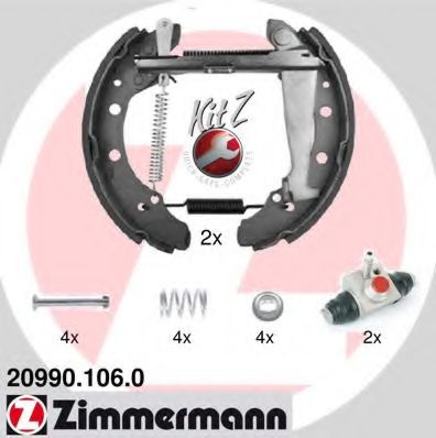 Тормозные колодки барабанные Otto Zimmermann 20990.106.0
