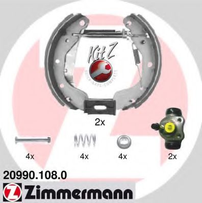 Тормозные колодки барабанные Otto Zimmermann 20990.108.0