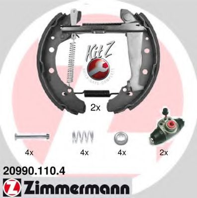 Тормозные колодки барабанные Otto Zimmermann 20990.110.4
