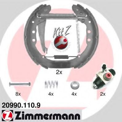 Тормозные колодки барабанные Otto Zimmermann 20990.110.9