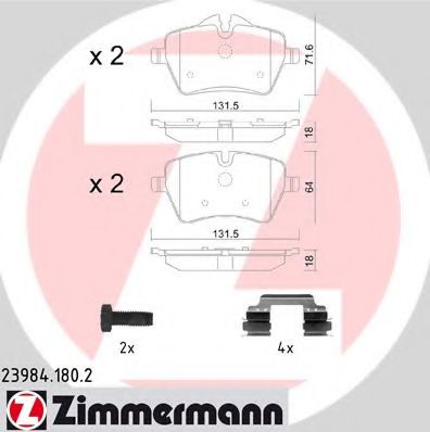 Тормозные колодки Otto Zimmermann 23984.180.2