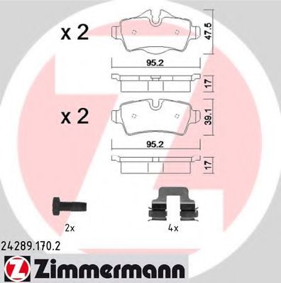 Тормозные колодки Otto Zimmermann 24289.170.2