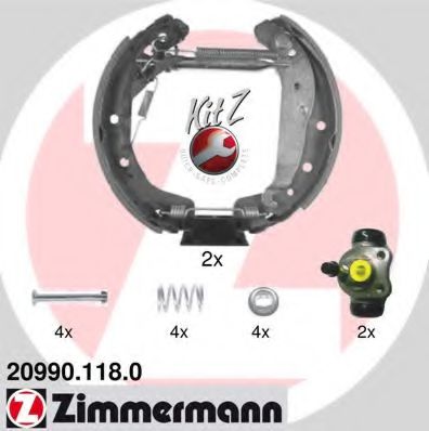 Тормозные колодки барабанные Otto Zimmermann 20990.118.0