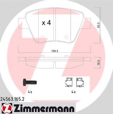 Тормозные колодки Otto Zimmermann 24563.165.2