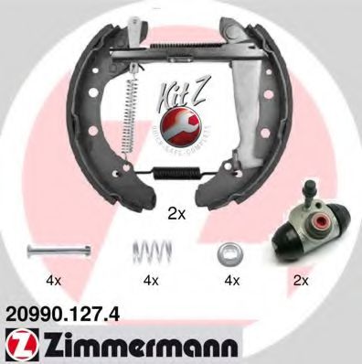 Тормозные колодки барабанные Otto Zimmermann 20990.127.4