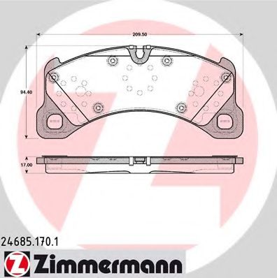 Тормозные колодки Otto Zimmermann 24685.170.1