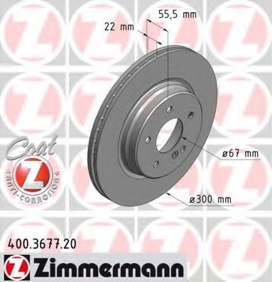 Тормозной диск Otto Zimmermann 400.3677.20