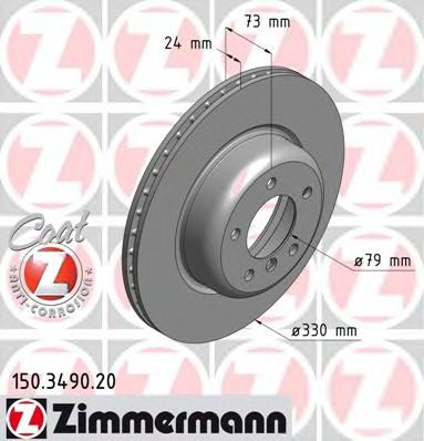 Тормозной диск Otto Zimmermann 150.3490.20
