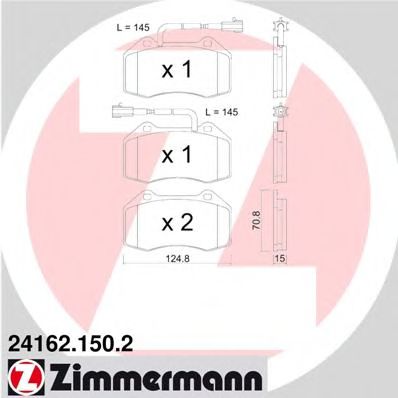 Тормозные колодки Otto Zimmermann 24162.150.2