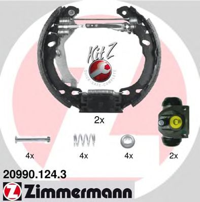 Тормозные колодки барабанные Otto Zimmermann 20990.124.3