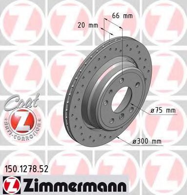 Тормозной диск Otto Zimmermann 150.1278.52