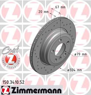 Тормозной диск Otto Zimmermann 150.3410.52