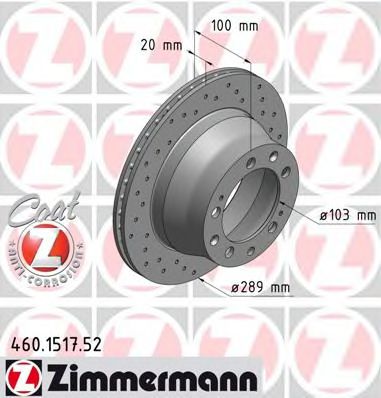 Тормозной диск Otto Zimmermann 460.1517.52