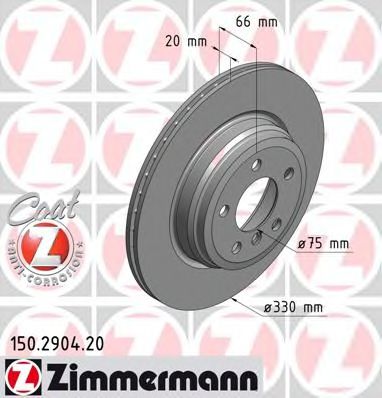Тормозной диск Otto Zimmermann 150.2904.20