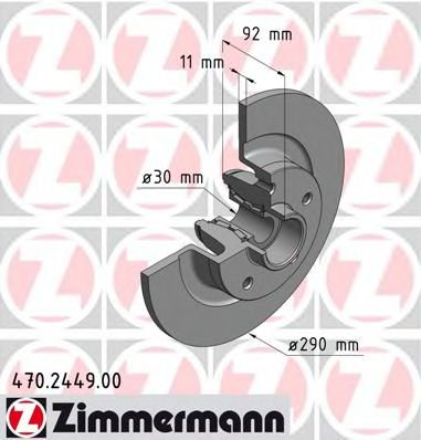 Тормозной диск Otto Zimmermann 470.2449.00