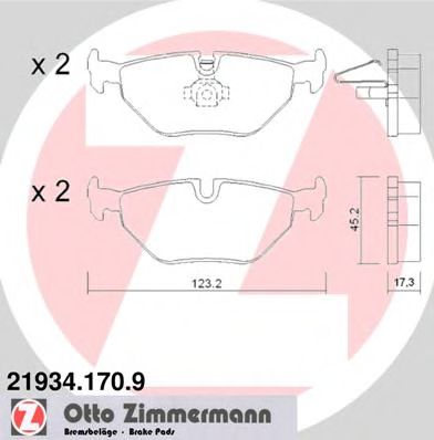 Тормозные колодки Otto Zimmermann 21934.170.9