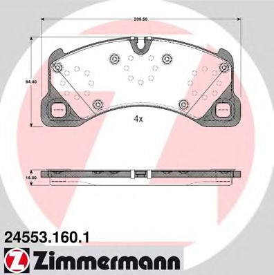 Тормозные колодки Otto Zimmermann 24553.160.1