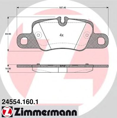 Тормозные колодки Otto Zimmermann 24554.160.1
