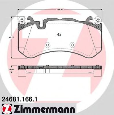 Тормозные колодки Otto Zimmermann 24681.166.1