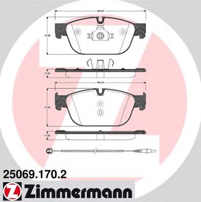 Тормозные колодки Otto Zimmermann 25069.170.2